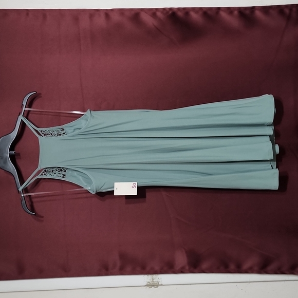 SO High Neck Crochet Dress, Medium, Green - Picture 3 of 4